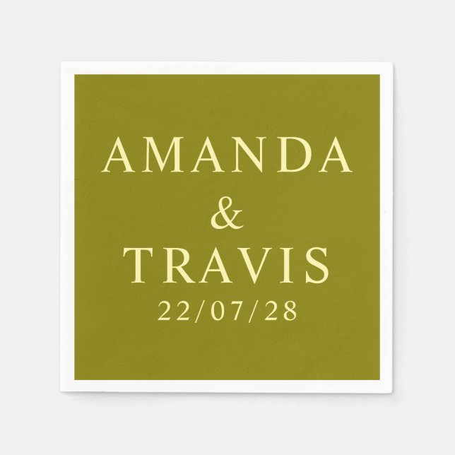 Personalisierter Name Einfach Moderne Minimale Hoc Serviette (Vorderseite)