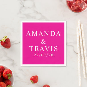 Personalisierter Name Einfach Moderne Minimale Hoc Serviette