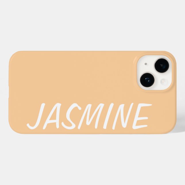 Personalisierter Name Einfach Modernes Minimales M Case-Mate iPhone Hülle (Rückseite (Horizontal))