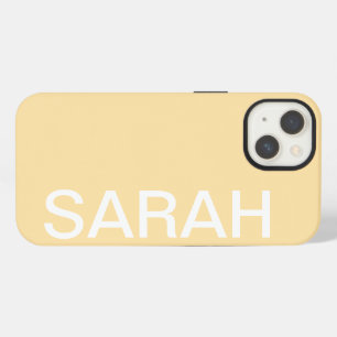 Personalisierter Name Einfach Stilvoll modern beig iPhone 13 Hülle
