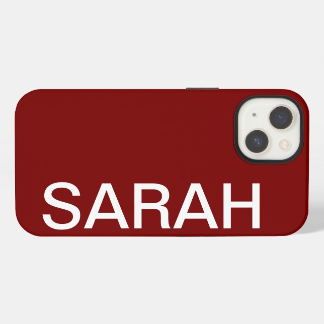 Personalisierter Name Einfach Stilvoll Modern Cher iPhone Hülle (Rückseite (Horizontal))