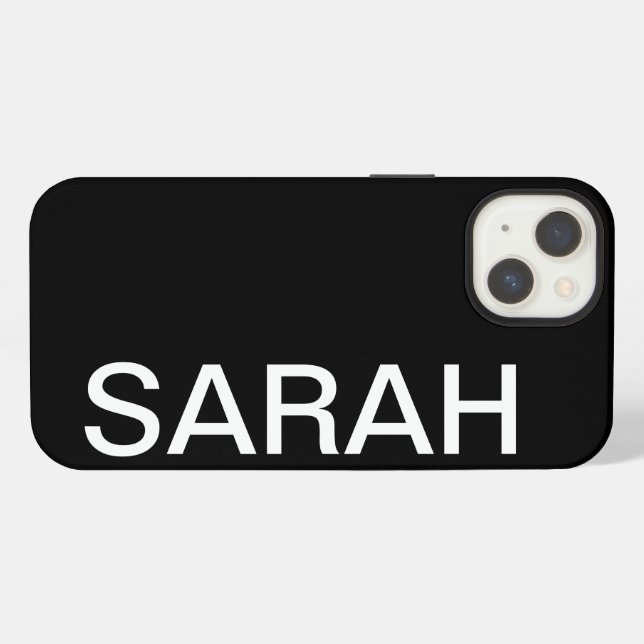 Personalisierter Name Einfach Stilvoll Modernes Sc iPhone Hülle (Rückseite (Horizontal))