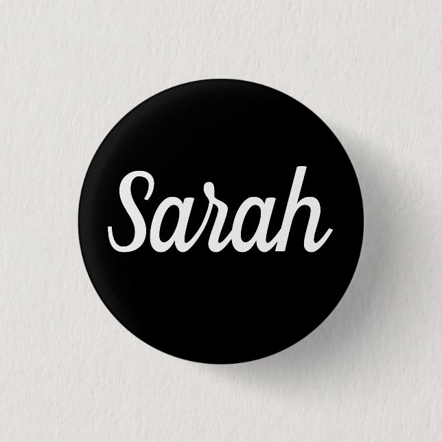 PERSONALISIERTER NAME EINFACH STYLISCH MODERN KLAS BUTTON (Vorderseite)