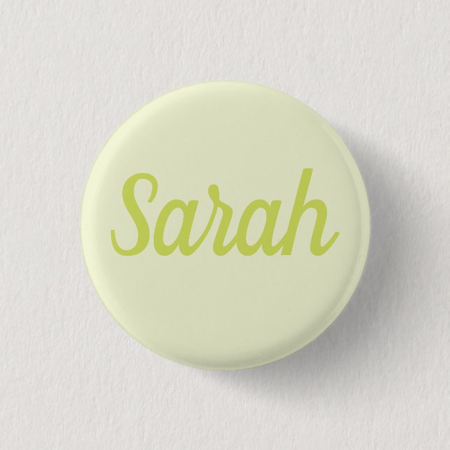 PERSONALISIERTER NAME EINFACH STYLISCH MODERN KLAS BUTTON (Vorderseite)