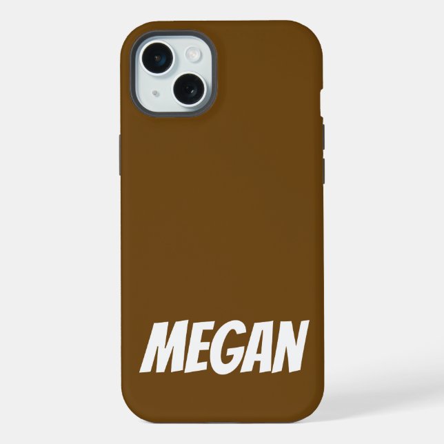 Personalisierter Name Einfach Stylisch Moderne Mon iPhone Hülle (Rückseite)