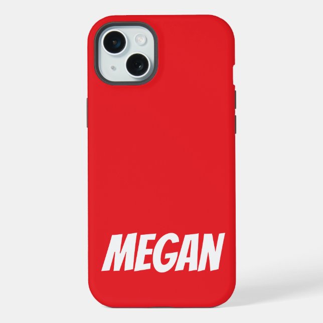 Personalisierter Name Einfach Stylisch Moderne Mon iPhone Hülle (Rückseite)