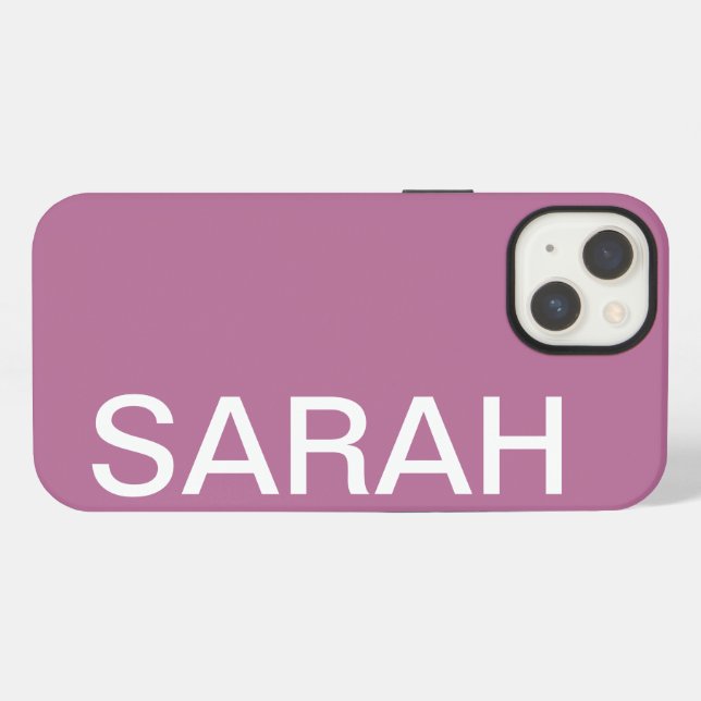 Personalisierter Name Einfach Stylisch Moderne Mon iPhone Hülle (Rückseite (Horizontal))