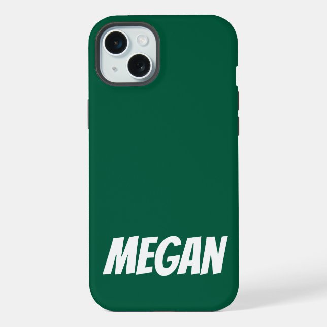 Personalisierter Name Einfach Stylisch Moderne Mon iPhone Hülle (Rückseite)