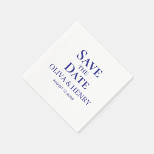 PERSONALISIERTER NAME EINFACH STYLISCH SAVE THE DA SERVIETTE