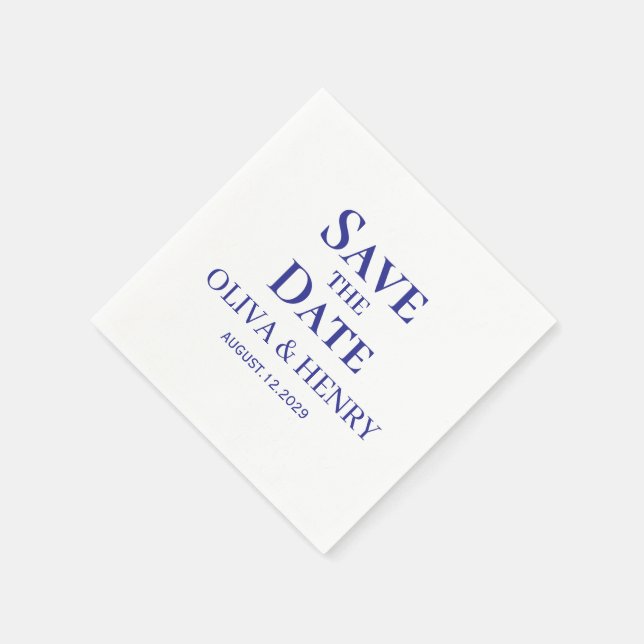 PERSONALISIERTER NAME EINFACH STYLISCH SAVE THE DA SERVIETTE (Ecke)