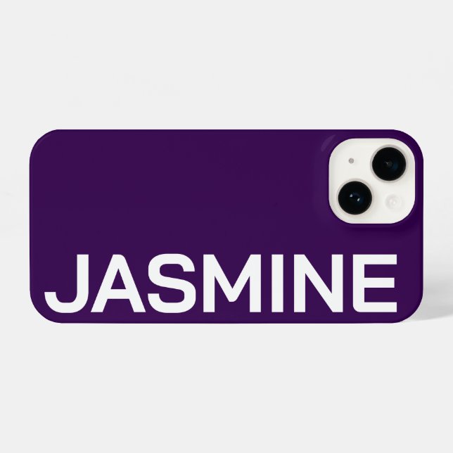 Personalisierter Name Einfache Minimale Monogram M iPhone Hülle (Rückseite (Horizontal))