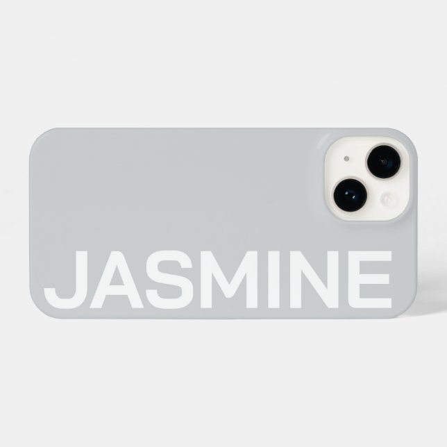 Personalisierter Name Einfache Minimale Monogram M iPhone Hülle (Rückseite (Horizontal))