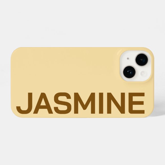 Personalisierter Name Einfache Minimale Monogram M iPhone Hülle (Rückseite (Horizontal))