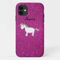 Personalisierter Name Einhorn Rosa Glitzer