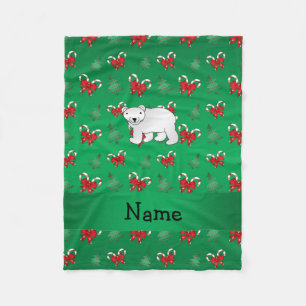 Personalisierter Name Eisbärenbrust Fleecedecke