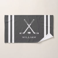 Personalisierter Name Eishockey Dunkelgraue Streif