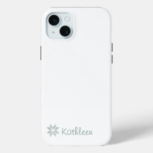 Personalisierter Name EleganSpanish Green Poinsett Case-Mate iPhone Hülle