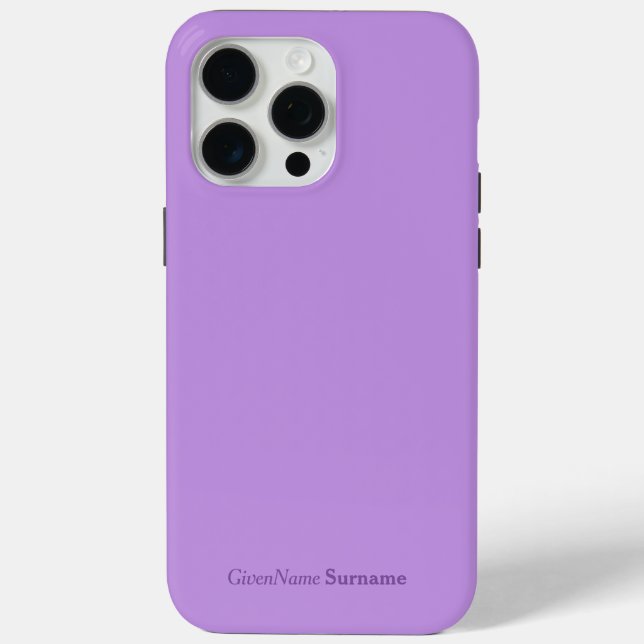 Personalisierter Name Elegant Einfache Lavendel Li Case-Mate iPhone Hülle (Rückseite)