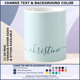 Personalisierter Name Elegant Hübsche Schrift Text Kaffeetasse