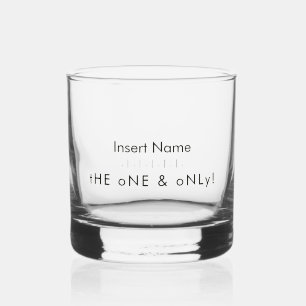 Personalisierter Name Elegant Modern Whiskyglas