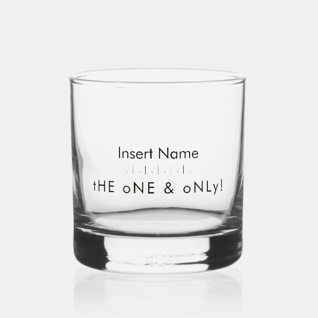 Personalisierter Name Elegant Modern Whiskyglas (Vorderseite)