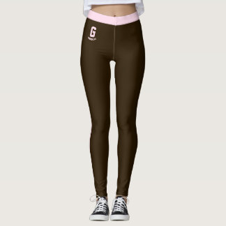 Personalisierter Name Elegante Frauen Braun Rosa S Leggings