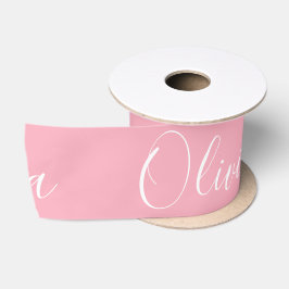 Personalisierter Name Elegante Rosa Moderne Satinband