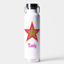 Personalisierter Name eleganter Gold- & Rosastar 