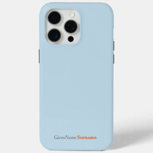 Personalisierter Name Eleganto Coral Blue Gray Ora Case-Mate iPhone Hülle