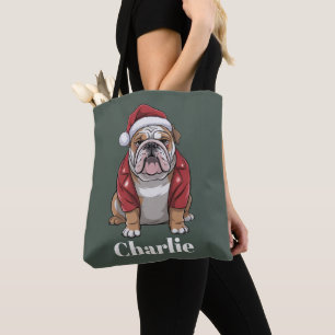 Personalisierter Name English Bulldog Hund Weihnac