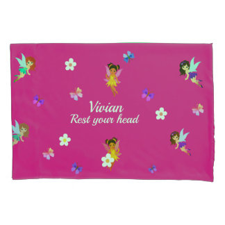 Personalisierter Name Fairies Pillowcase Kissenbezug