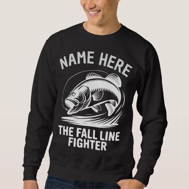 Personalisierter Name Fall Line Bass Sweatshirt (Vorderseite)