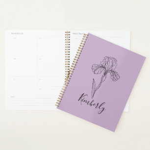 Personalisierter Name Februar Iris Geburtsdatum Bl Planer