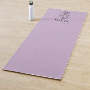 Personalisierter Name Februar violett Geburtstag B Yogamatte