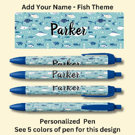 Personalisierter Name, Fischfang Überfischung Kugelschreiber