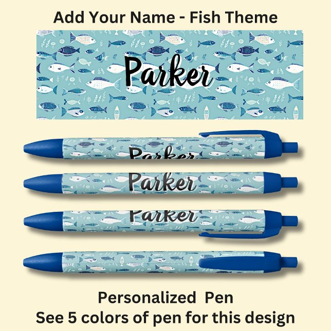 Personalisierter Name, Fischfang Überfischung Kugelschreiber (Von Creator hochgeladen)