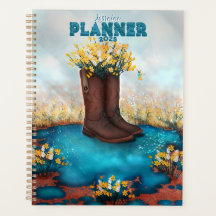 Personalisierter Name: Floral Boot with Humming bi