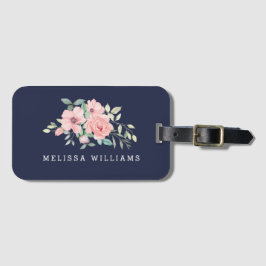 Personalisierter Name Floral Luggy Gepäckanhänger