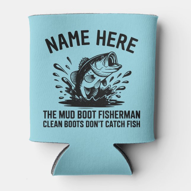 Personalisierter Name Forellenangler Dosenkühler (Vorderseite)