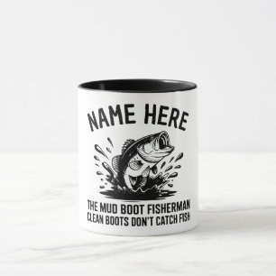 Personalisierter Name Forellenangler Tasse
