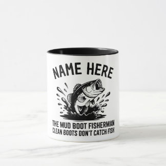 Personalisierter Name Forellenangler Tasse