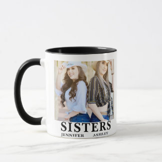 Personalisierter Name Foto Schwester Tasse