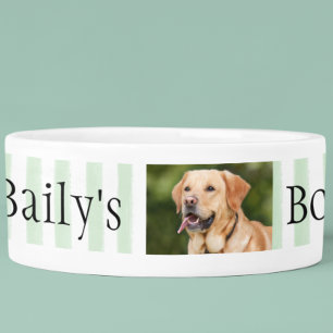 Personalisierter Name Foto Template Streifen Dog Napf