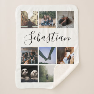 Personalisierter Name FotoCollage Sherpadecke