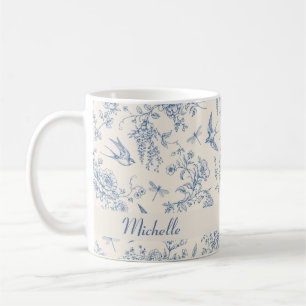 Personalisierter Name Französisches Land Toile de  Kaffeetasse