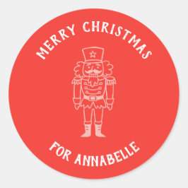 Personalisierter Name Frohe Weihnachten Prinz Runder Aufkleber