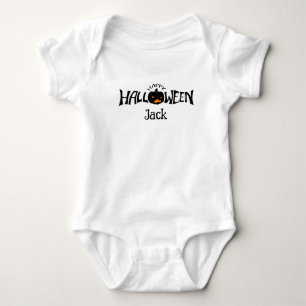Personalisierter Name Frohes Halloween  Baby Strampler