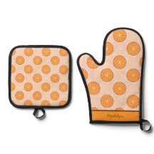 Personalisierter Name Frucht Orange und Braun