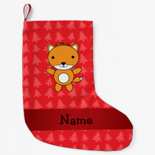 Personalisierter Name Fuchs Kleiner Weihnachtsstrumpf