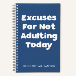 Personalisierter Name Funny Adulting Zitat für Mam Notizbuch